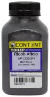 Тонер Content для Ricoh Aficio SP C220/240, Bk, 100 г, банка 9802503333