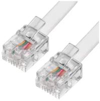 Greenconnect RJ11 - RJ11 0.25м Greenconnect Телефонный шнур удлинитель для аппарата 0.25m GCR-TP6P4C-0.25m, 6P4C (джек 6p4c - jack 6p4c) белый GCR-TP6P4C-0.25m