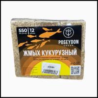 Жмых макуха-кукурузный POSEYDON "Слива" 12 штук. 550 грамм