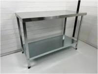 Производственный стол 1150/520 Кухня мебель/Стол металлический/Стол разделочный/ Стол из нержавеющей стали/ Мебель для общепита/ Стол для дачи