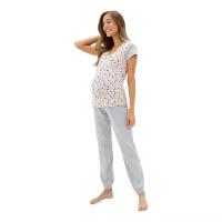 Пижама 3 предмета ФУТ./брюки (розовый) для беременных и кормящих, Magic Jewel,Россия (42-50) 55001-2 (Розовый; Размер 46)