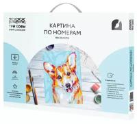 ТРИ СОВЫ картина по номерам Корги, 40 х 30 см