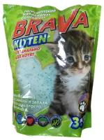 Наполнитель для кошачьего туалета Brava Kitten для котят силикагелевый 3.8л