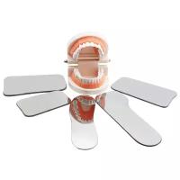 Набор стоматологических двухсторонних зеркал (5 предметов) для дентальной фотографии с титановым покрытием | AZDENT