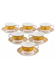 Чайный набор на 6 перс. Арабески (Arabesca Yellow Pavone) JK-177 113-451555