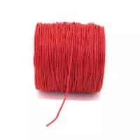 Шнур вощеный 1,0мм*100м цветной на катушке 0371-9002 (С171 красный), 100 м