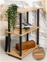 Этажерка деревянная GASTRORAG 0770/3, стеллаж напольный, полка ЛДСП для хранения книг, мебель для дома, 3 полки, размеры 60 х 30 х 77 см