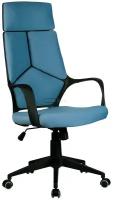 Компьютерное кресло для персонала Riva Chair RCH 8989+Чёрный пластик/Синяя ткань