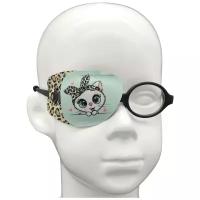 Окклюдер на очки eyeOK "Кошка 1", размер M, для закрытия правого глаза, анатомический, детский