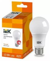 Лампа светодиодная ECO A60 13Вт грушевидная 230В 3000К E27 IEK LLE-A60-13-230-30-E27