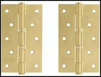 Петли дверные 2 шт. Нора-М 5"-2ВВ универсальные (125х75х2,5) - Матовое золото