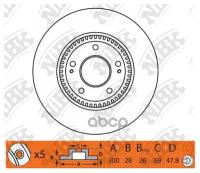 Nibk диск тормозной rn1348, (1шт)