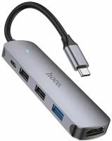 Концентратор USB (3*USB, PD60W, HDMI) HOCO HB27