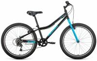 Велосипед Altair MTB HT 24 1.0 2021 черный/голубой