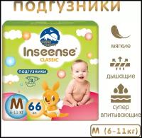 Подгузники Inseense Classic+ M (6-11 кг) 66 шт