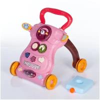 Развивающая игрушка-каталка Babyhit Jolly Steps, цвет розовый