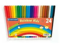 Фломастеры Centropen "Rainbow Kids", 24цв, трехгранные, смываемые, ПВХ, 216150