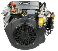 Двигатель дизельный Habert HD2V910 D25.4 мм 20А (22л.с., 875куб.см, вал 25.4мм, электрический старт, катушка 20А)