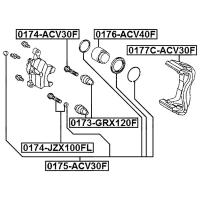 Скоба тормозного суппорта TOYOTA ISIS ANM1#,ZGM1#,ZNM10 2004.09-2018.01 [JP] переднего