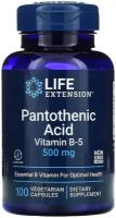 Pantothenic Acid 500 мг (Пантотеновая Кислота) 100 вег капсул (Life Extension)