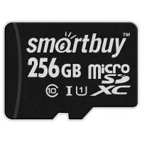 Карта памяти SmartBuy microSDXC 256 ГБ Class 10, UHS-I U1, R/W 90/67 МБ/с, адаптер на SD