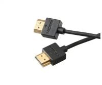 Кабель AKASA PROSLIM HDMI to HDMI 2m slim gold connector AK-CBHD12-20BK
