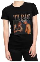 Футболка DreamShirts Тупак Шакур - 2Pac Женская черная