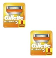 Gillette Сменные кассеты Gillette Fusion5, оранжевый, оранжевый, 2 уп