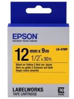 Лента печатающая Epson LK-4YBP (C53S654008), черный, желтый, для термосублимационного принтера, оригинал