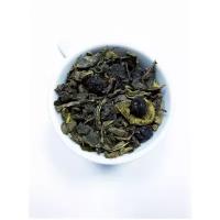 Зеленый чай Черника - BLUEBERRY Премиум (Зеленый цейлонский чай стандарта ОРА, кусочки натуральной черники) 250 гр