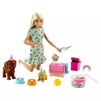 Набор игровой Mattel Barbie и щенки кукла Барби с питомцами и аксессуарами для щенков