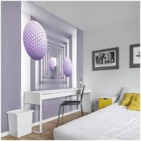 Фотообои / флизелиновые обои 3D шары в коридоре 3,56 x 2,6 м