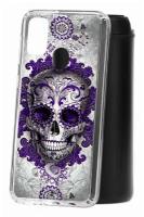 Чехол для Samsung Galaxy M30S Kruche Print Sugar skull, пластиковая накладка, силиконовый бампер с защитой камеры, защитный прозрачный кейс с рисунком