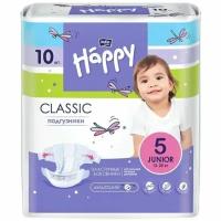 Подгузники Bella Baby Happy Bella (Бэлла) Baby "Happy classic Junior"с эластичными боковинками (12-25 кг) 10 шт