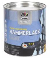 Эмаль по ржавчине 3в1 Dufa Premium Hammerlack зеленый мох RAL 6005 глянцевая 2,5 л