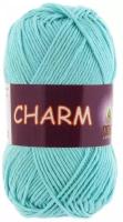 Пряжа Vita cotton Charm светлая голубая бирюза (4185), 100%мерсеризованный хлопок, 106м, 50г, 1шт