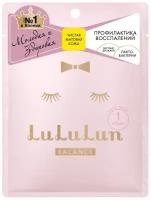 Маска для лица LuLuLun «FACE MASK BALANCE PINK», увлажнение и баланс кожи, 1 маска, 30г