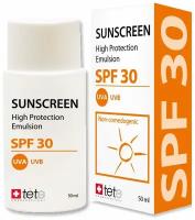 TETe Cosmeceutical, Солнцезащитная эмульсия SUNSCREEN SPF30, 50 мл