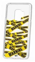 Чехол для Samsung Galaxy Note 9 Kruche Print Warning, пластиковая накладка, силиконовый бампер с защитой камеры, защитный прозрачный кейс с рисунком