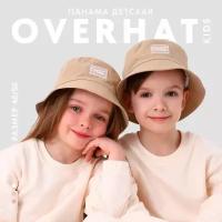 Панама Overhat Overhat, размер 48/50, черный, бежевый