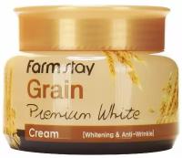 FarmStay Осветляющий крем с маслом ростков пшеницы Grain Premium White Cream