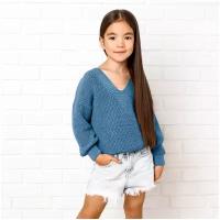 Свитер для девочки Amarobaby KNIT, голубой, размер 146