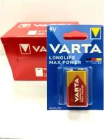 Батарейка VARTA LONGLIFE Max Power 9V Крона, 10 шт