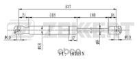 Пружина газовая багажника Ford Focus III 10- Zekkert Арт. gf-2121