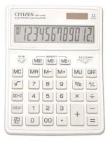 Калькулятор настольный CITIZEN SDC-444WHE (204х155 мм), 12 разрядов, двойное питание, белый