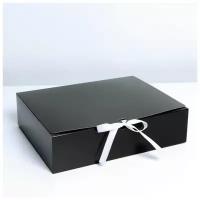 Коробка подарочная складная «Черная», 31 х 24 х 9 см