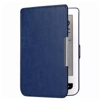 Чехол-обложка футляр MyPads для PocketBook 626 Plus Touch Lux 3 из качественной эко-кожи тонкий с магнитной застежкой синий