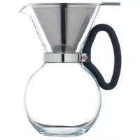 Кофейник кемекс Kitchen Craft Le’Xpress Slow Brew с многоразовым сито-фильтром 1100 мл, цвет прозрачный