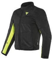 Мотокуртка текстильная Dainese SAURIS 2 D-DRY Black/Black/Fluo-Yellow, (р.62)