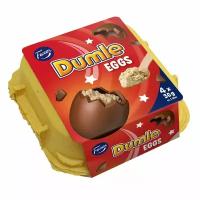 Шоколадные яйца Fazer Dumle eggs из молочного шоколада с начинкой из мусса со вкусом карамели (44%) 4 штуки, 4х36 г (из Финляндии)